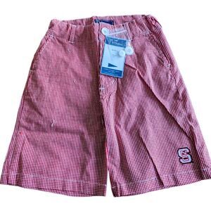 NWT NC State  Shorts / JV Clothiers / Red White Gingham / Size 6 boys